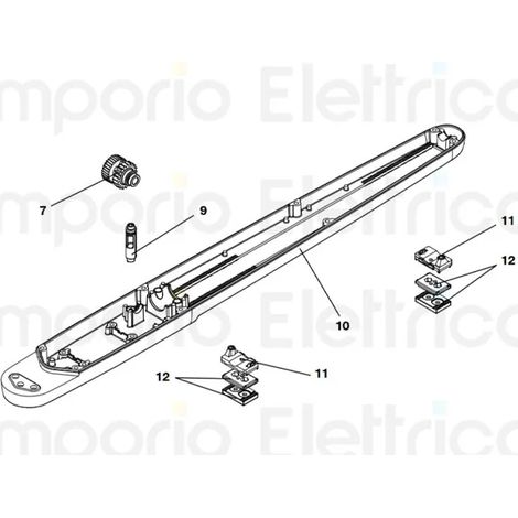 beninca pièce détachée arbre déverrouillage assemblé bob5 pour bob5024 9686636 (1/3)