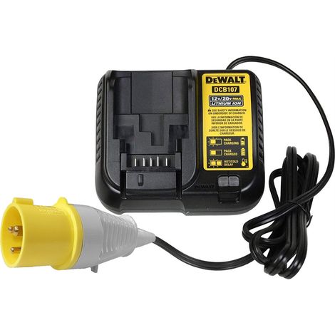 DeWalt DCB107 110V Jobsite Charger for XR Li-Ion Batteries 12V-20V Max