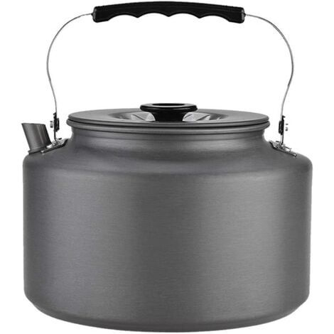 Bouilloire à sifflet de camping 2L Bouilloire en aluminium Théière à induction Bouilloire à thé Bouilloire à thé extérieure avec poignée résistante à la chaleur Ustensiles de cuisine pour barbecue Pêc (1/4)