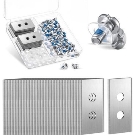 30 cuchillas de repuesto compatibles con Mammotion Luba Yuka y LUBA 2, cuchillas de repuesto de acero inoxidable, accesorios para cortacéspedes robóticos, 30 tornillos adhesivos y 30 arandelas. (1/5)