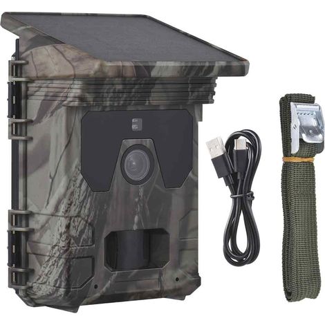Caméra de chasse solaire, vidéos 4K, photos 50 MP, caméra de chasse solaire (1/5)