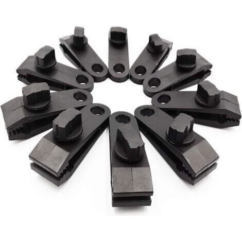 - Lot de 10 pinces à bâche, vis à oreilles robustes – Pinces de tente à verrouillage solide pour bâches, auvents, camping en plein air, auvents de caravane, bâches de voiture, bâches de piscin (1/5)