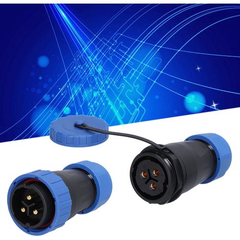 Connecteur aviation LP28 sans soudure, 45 A, courant élevé, étanche IP68, multiconducteur, mâle et femelle, 250 V, 45 A, triphasé. (1/5)