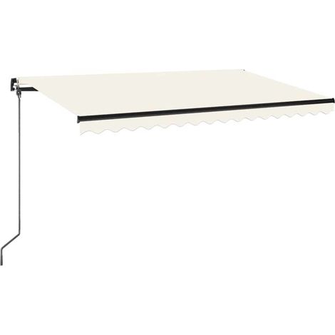 Maison Exclusive - Tenda da Sole Retrattile Manuale con LED 400x350 cm Crema (1/5)