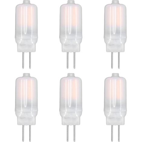 Lot 6 ampoules G4 12V – 3W blanc chaud – 360° luminescence + dissipation – faible consommation – standard