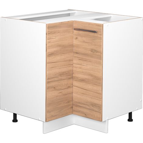 Meuble d'angle Fame-Line, Chêne de force doré, 80.5 cm sans plan de travail, Vicco