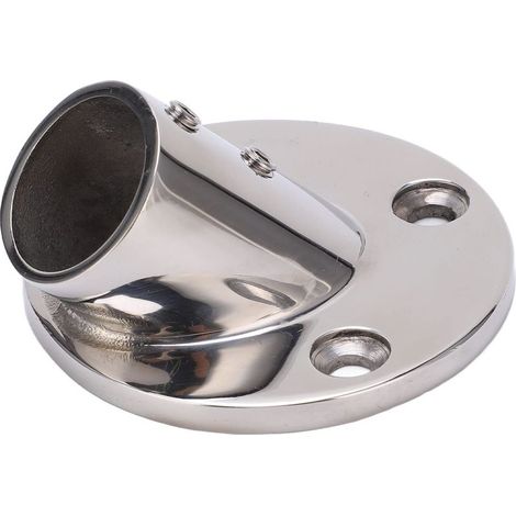 Handrail Fittings, Heavy Duty Anti-Rust Round Handrail Base, Precision Fitting for 25mm Pipe (45°)