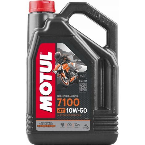Bidon de 4L d'huile 4T 10W-50 7100 100% synthèse Motul pour moto (1/2)