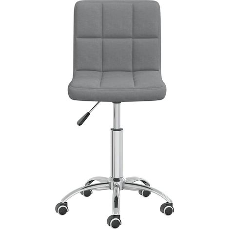 vidaXL Chaise pivotante de salle à manger Gris clair Tissu (1/5)