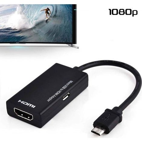 Linghhang – Adaptateur micro USB vers HDMI – Résolution 1920x1080 à 60Hz – Audio 7.1 LPCM – Compatible avec smartphones et téléviseurs HD (1/5)