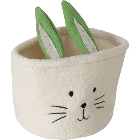 Korb aus Stoff, für Kleinigkeiten NIKKEL mit Hasenmotiv