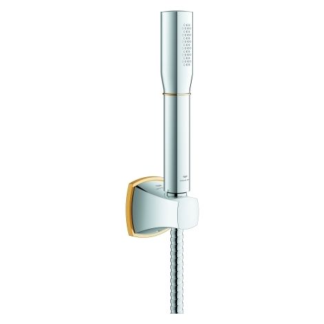 Wandhalterset Grandera Stick 26901 1 Strahlart 7,6 l/min chrom/gold (1/4)