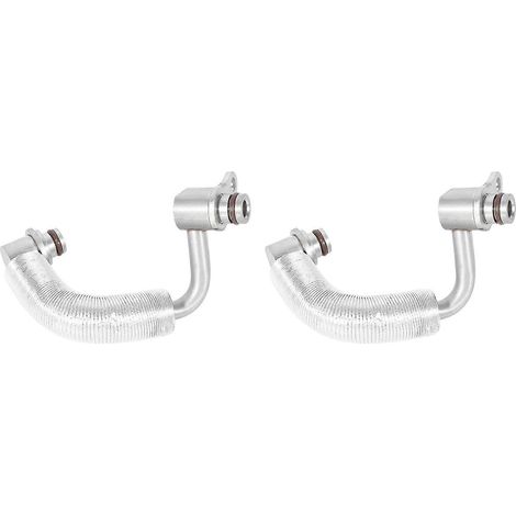 Deux tuyaux de refroidisseur de turbo côté gauche (référence 11538663517) compatibles avec les modèles 320i, 328i, 428i, 528i, X3, X4 et X5. (Pièces automobiles) (1/5)