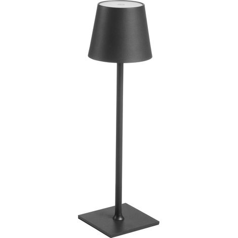 Lámpara de sobremesa PALS negro 3,5W dimmable+bateria