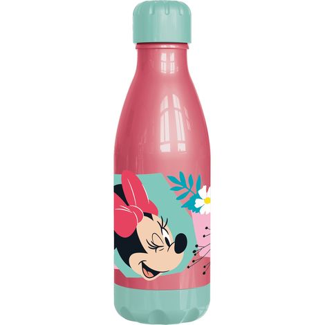 Disney Borraccia azzurra per bambine in plastica Minnie Mouse Topolina 560 ml con tappo a vite (1/3)