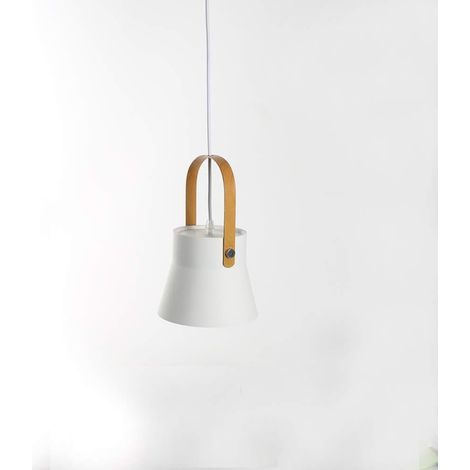 Lampada Soffitto Industriale Metallo 16,5x13,5 cm Bianca (1/5)