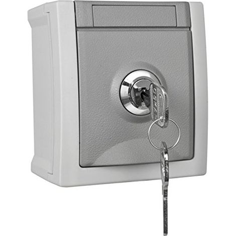 AP-FR PRISE VERROUILLABLE 1, COMPARTIMENT FERMETURE 4 IP54 GRIS/GRIS FONCÉ HHG 90591044-DE