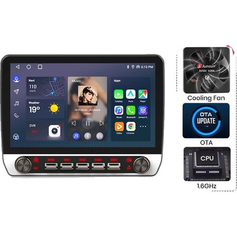 Autoradio, Écran Tactile, Système de Navigation, Compatible avec Ducato / Boxer 2 / Jumper 2 (2006-2023), Design Sans Fil, V3Plus (4 Go 64 Go) (1/2)