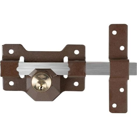 CAYS cerrojo a-1p7 bombillo 70 mm , Cerrojo A 1P 70 de seguridad para sobreponer con accionamiento con llave por la cara exterior e interior. - Bombillo redondo de 70 mm de largo. (1/2)