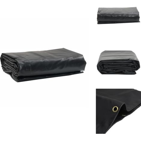 Bâche anthracite 5x5 m 600 g/m² - Bâche Imperméable - Bâche De Protection - Bâche Extérieure - Bâche Voiture - Bâche Moto (1/5)
