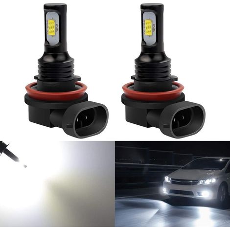 2400 lumens extremely bright, the latest H11, H8 and H9 LED fog light bulbs for daytime running lights (DRL) only. (1/5)