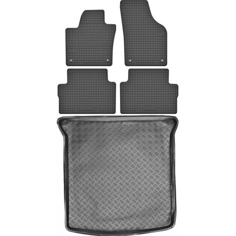 Ensemble de tapis de sol en caoutchouc pour Seat Alahambra II VAN (2010-2020) + tapis de coffre (1/5)
