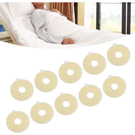 Collier Stomie Anneaux Barrier Moldable Hydrocolloid pour Bagues Stomie, Lot de 10, Diamètre 5cm