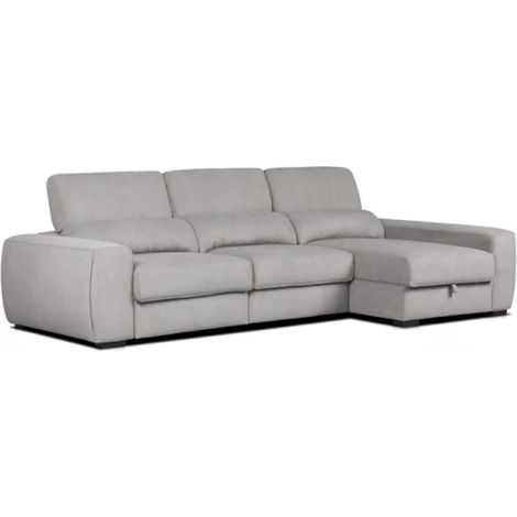 Duke-graues Sofa mit umkehrbarer Halbinsel und Bettfunktion