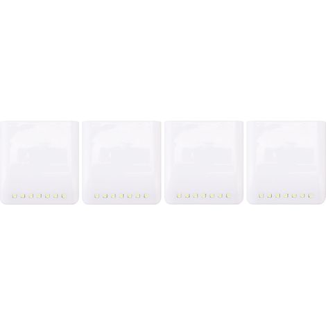 Ensemble de 4 lampes LED pour placard, comprenant 7 spots LED à détecteur de mouvement sous meuble, avec lumière blanc chaud 2700K, pour armoire, placard ou tiroir. (1/5)