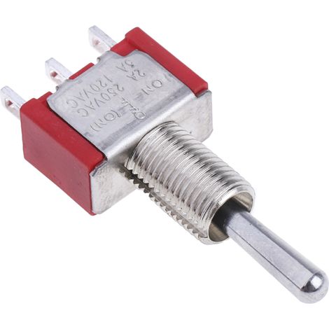 Interrupteur à levier RS PRO, On-Off-(On), 1RT, 5 A @ 250 V c.a. ( Prix pour 1 ) (1/3)