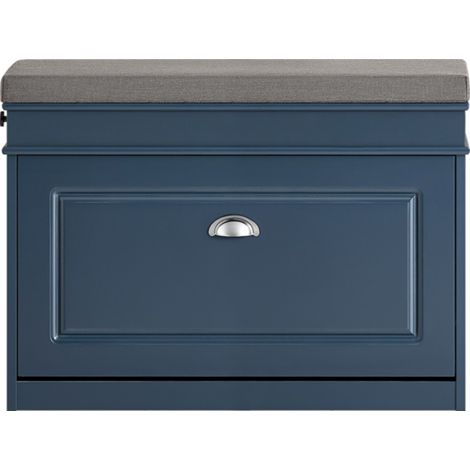 SoBuy Hallway Shoe Bench Shoe Rack Shoe Cabinet with Seat Cushion,FSR82-L-B