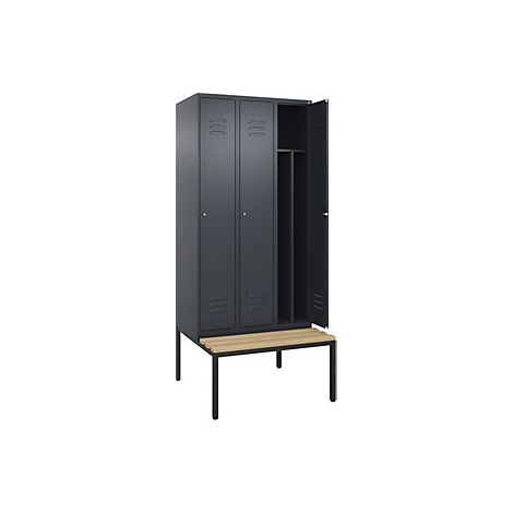 C+P  Armadietto sporco/pulito Classic PLUS con panca  stretto 