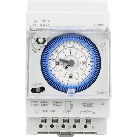 Interruttore orario programmabile, interruttore timer meccanico, regolatore settimanale manuale/automatico da 16 A per apparecchiature di illuminazione elettrica fai-da-te domestiche (1/5)