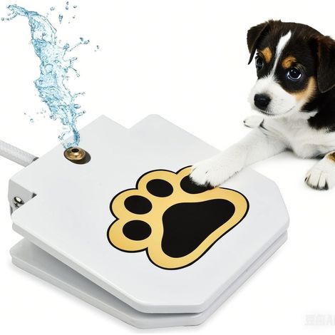 Automatischer Fußpedal-Wasserspender für Hunde und Katzen - Tragbarer kabelloser Trinkbrunnen für Haustiere, hygienischer und wassersparender Außenbrunnen-lsw (1/4)