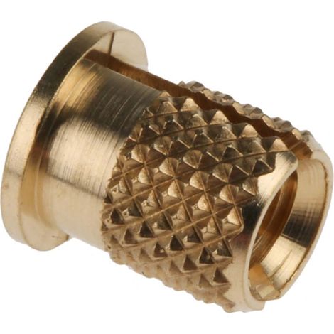 Rs Pro – Insert fileté M4 en laiton – Fixation Ø 5.6mm – Longueur 7.95mm – Pack de 100 unités pour applications professionnelles