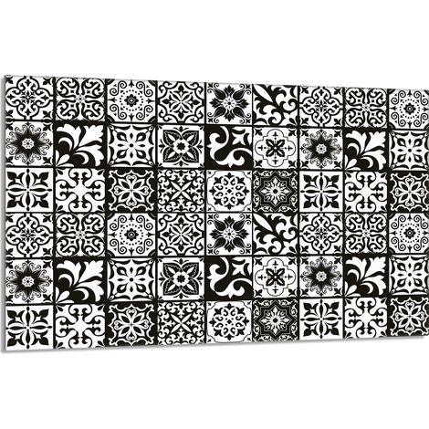 Plaque de protection en verre pour poêle 80x52 Mosaïque (1/5)