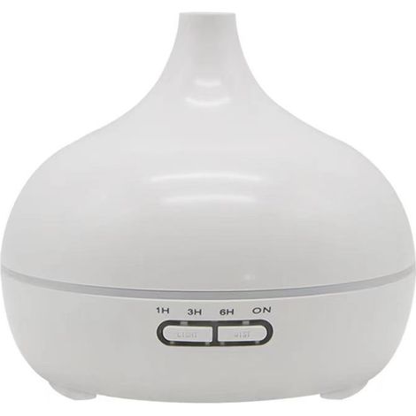 Diffuseur d'Huiles Essentielles Ultrasons en Bois, Humidificateur d'Air Silencieux pour Chambre à Coucher, Brûleur d'Aromathérapie sans Télécommande, Design Blanc Élégant (Huiles Non Incluses)-lsw (1/2)