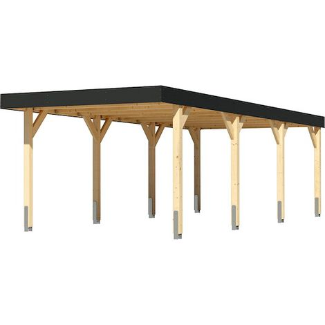 Einzelcarport Leimholz 2 318x813x240cm natur