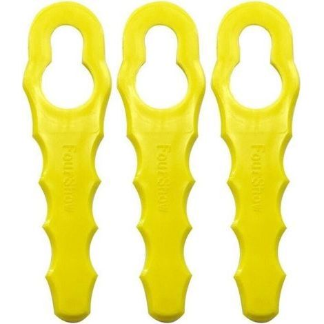 Lot de 100 lames de rechange pour coupe-bordure Ryobi – Têtes double lames dentelées RAC155 RAC157 RAC158 – Pour herbes et broussailles - RAC158 (1/3)