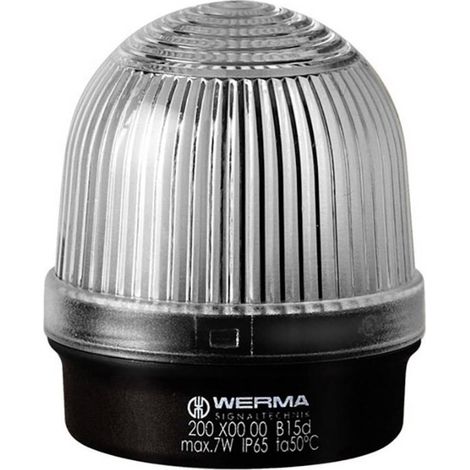 Werma Signaltechnik Segnalatore luminoso 200.400.00 200.400.00 Bianco Luce continua 12 V/AC, 12 V/DC, 24 V/AC, 24 V/DC,