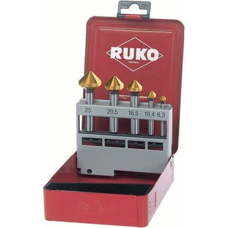 Set di svasatori conici RUKO HSS 90° per alluminio, DIN 335, 5 pezzi. (1/4)