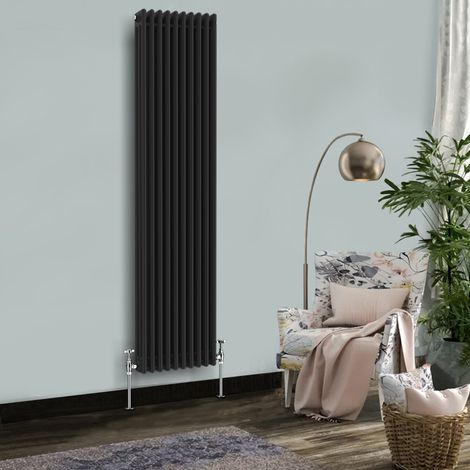 Traditional Vintage Cast Iron Style Radiator Black 3 Column 1800 x 472mm (1/5)