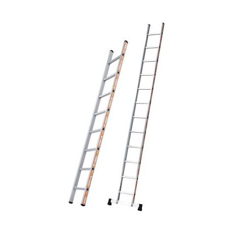Tubesca Comabi – Échelle simple droite 2,96 m – 10 marches – Charge maximale 150 kg – Aluminium ultra-résistant – Sabots crantés antidérapants (1/5)