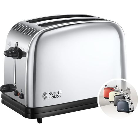 Grille Pain [Pour 2 Tranches] Victory Acier Inox (Fentes extra larges, 6 niveaux de Brunissage rapide, Décongèle & réchauffe viennoiserie, Ramasse miettes, 1670W) Toaster 23311-56