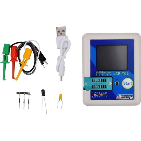 Testeur de Transistor LCR-TC3 Écran LCD TFT Multimètre Diode Triode Condensateur Testeur de résistance MOSFET NPN PNP Triac MOS(LCR-TC2) (1/5)