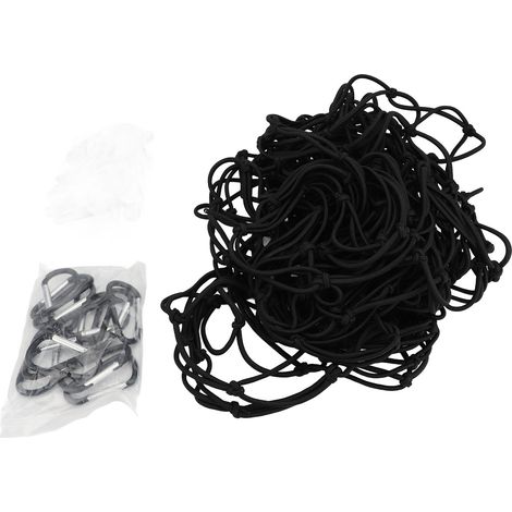 GARRYFIZH Filet de coffre extensible pour voiture, SUV, ATV, UTV – avec crochets et sac de rangement – élastique et portable (1/2)