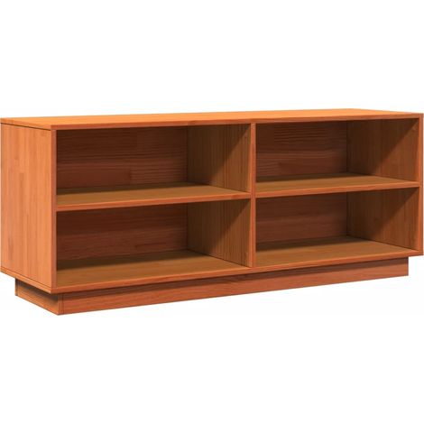 Scarpiera mobile contenitore per scarpe mobile per ingresso/corridoio/soggiorno finitura a cera 110 x 34 x 45 cm legno massello di pino marrone 020021743