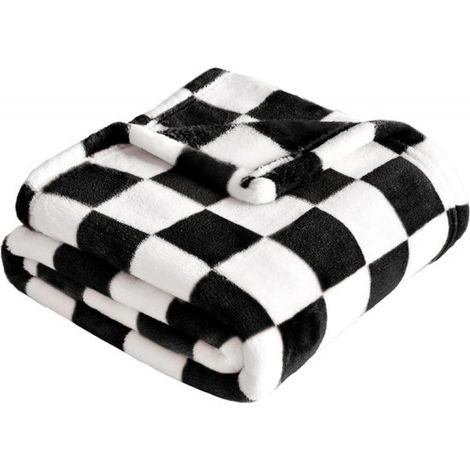 Couverture bébé à carreaux - Couverture bébé en polaire - Couverture ultra douce, confortable et moelleuse pour bébés et jeunes enfants, idéale pour les nouveau-nés - Convient aux berceaux et aux pous (1/5)