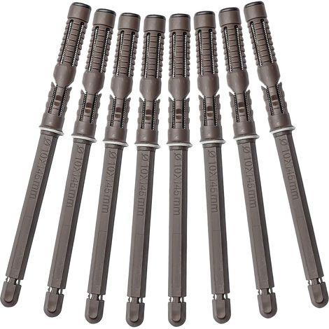 Juego de 8 soportes para estantes, invisibles, resistentes, de 10 x 145 mm, para montaje en pared, para sala de estar, cocina u oficina. (1/5)