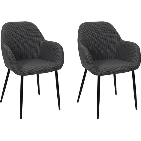 Lot de 2 Fauteuils - HOME DECO FACTORY - Atome - Ergonomiques - Gris (1/5)